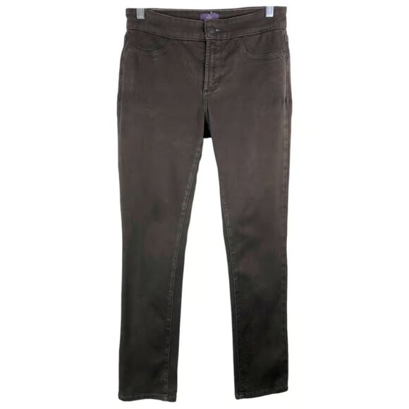 Not Your Daughters Jeans NYDJ Size 0 Skinny Jeans Legging Brown Stretch - Picture 1 of 3